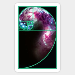 Fibonacci Spiral Galaxy Sticker